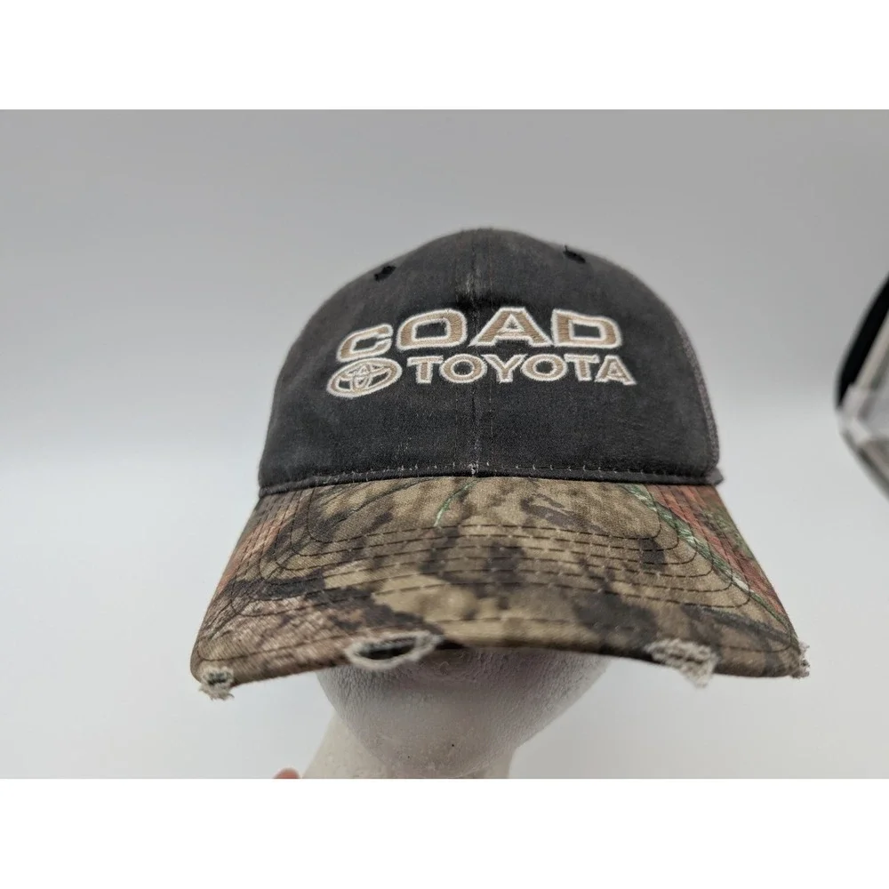 Mowear USA Coad Toyota Trucker Hat Mens Camo Distressed Mesh Snapback Cap